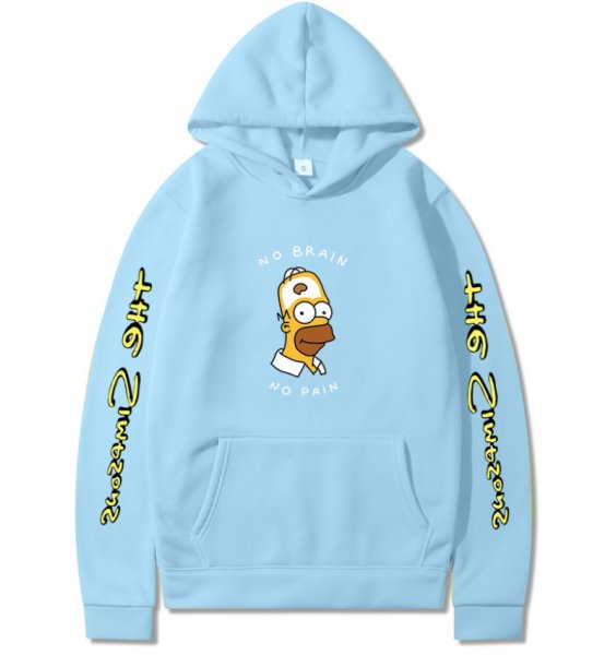 画像1: Homer Simpson Long Sleeve hoodie  ユニセックス 男女兼用ホーマーシンプソン長袖フーディーパーカー (1)
