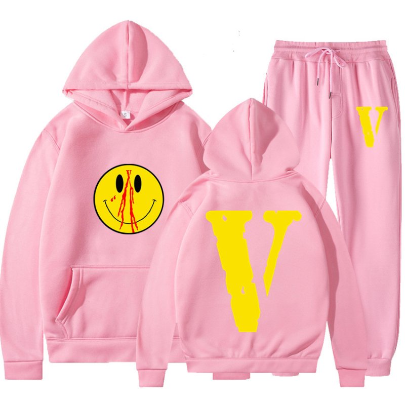 画像14: Mens Womens Big V Print Smiley setup Hoodie and Pants Set  ユニセックス男女兼用ビッグV&スマイリープリント セットアップ スウェットフーディ&パンツセット (14)