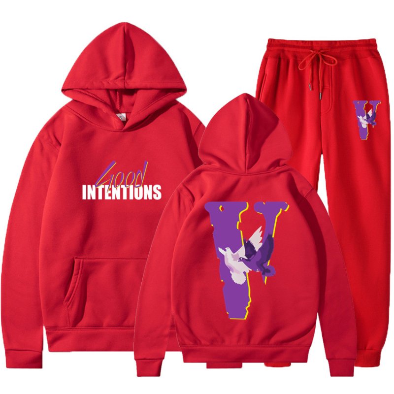 画像6: big V flying pigeon setup Hoodie and Pants Set  ユニセックス男女兼用ビッグV&ピジョン鳩プリント セットアップ スウェットフーディ&パンツセット (6)