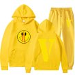 画像11: SALE セール Mens Womens Big V Print Smiley setup Hoodie and Pants Set 　ユニセックス男女兼用ビッグV&スマイリープリント セットアップ スウェットフーディ＆パンツセット (11)