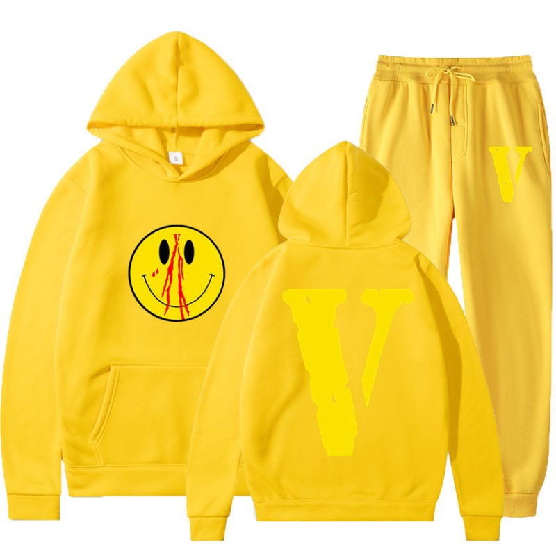 画像11: Mens Womens Big V Print Smiley setup Hoodie and Pants Set  ユニセックス男女兼用ビッグV&スマイリープリント セットアップ スウェットフーディ&パンツセット (11)