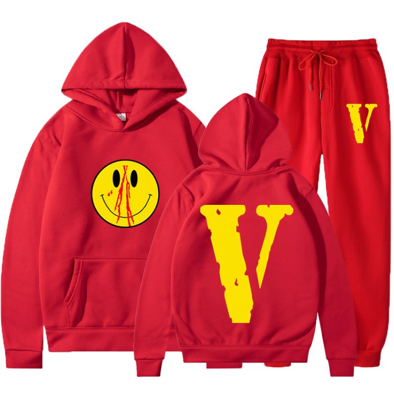 画像10: Mens Womens Big V Print Smiley setup Hoodie and Pants Set  ユニセックス男女兼用ビッグV&スマイリープリント セットアップ スウェットフーディ&パンツセット (10)