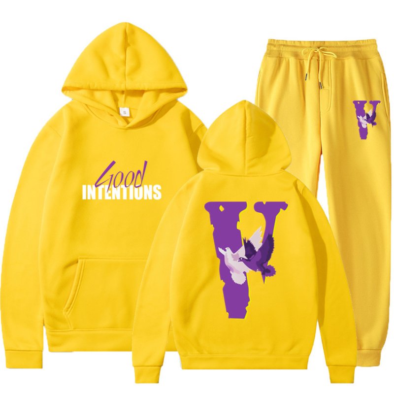 画像4: big V flying pigeon setup Hoodie and Pants Set  ユニセックス男女兼用ビッグV&ピジョン鳩プリント セットアップ スウェットフーディ&パンツセット (4)