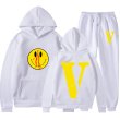 画像5: Mens Womens Big V Print Smiley setup Hoodie and Pants Set 　ユニセックス男女兼用ビッグV&スマイリープリント セットアップ スウェットフーディ＆パンツセット (5)