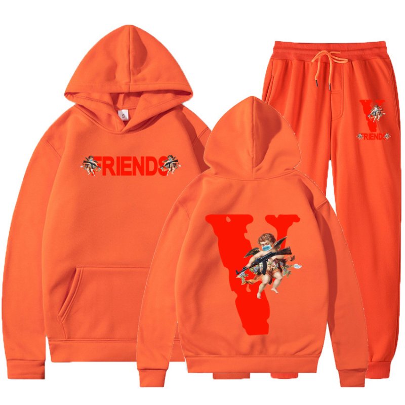 画像13: VLONE FRIENDS angel big V setup Hoodie and Pants Set 　ユニセックス男女兼用VLONEFRIENDSエンジェルビッグVプリント セットアップ スウェットフーディ＆パンツセット (13)
