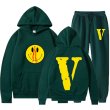 画像8: Mens Womens Big V Print Smiley setup Hoodie and Pants Set 　ユニセックス男女兼用ビッグV&スマイリープリント セットアップ スウェットフーディ＆パンツセット (8)