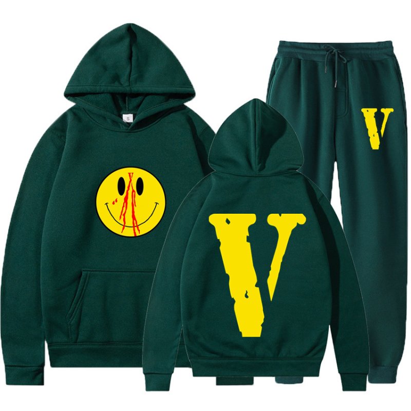 画像8: Mens Womens Big V Print Smiley setup Hoodie and Pants Set  ユニセックス男女兼用ビッグV&スマイリープリント セットアップ スウェットフーディ&パンツセット (8)