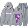 画像2: big V flying pigeon setup Hoodie and Pants Set 　ユニセックス男女兼用ビッグV＆ピジョン鳩プリント セットアップ スウェットフーディ＆パンツセット (2)