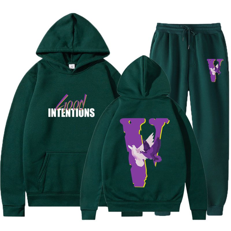 画像5: big V flying pigeon setup Hoodie and Pants Set  ユニセックス男女兼用ビッグV&ピジョン鳩プリント セットアップ スウェットフーディ&パンツセット (5)