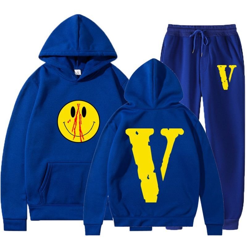 画像3: Mens Womens Big V Print Smiley setup Hoodie and Pants Set  ユニセックス男女兼用ビッグV&スマイリープリント セットアップ スウェットフーディ&パンツセット (3)