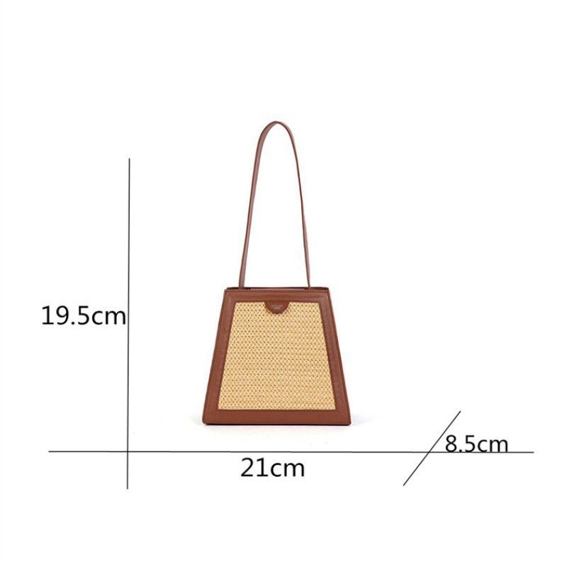 画像7: Western style one-shoulder diagonal bag shoulder tote bag  ウエスかごタンスタイル籠かごトートショルダーバッグ (7)
