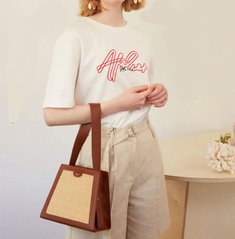 画像5: Western style one-shoulder diagonal bag shoulder tote bag  ウエスかごタンスタイル籠かごトートショルダーバッグ (5)