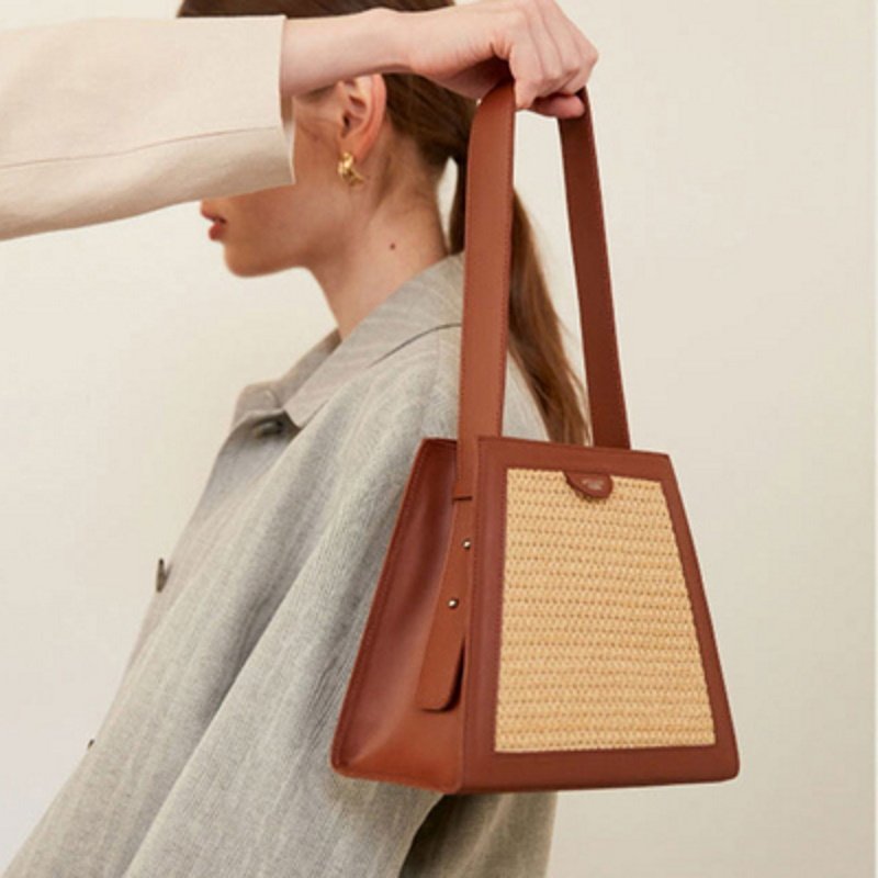 画像3: Western style one-shoulder diagonal bag shoulder tote bag  ウエスかごタンスタイル籠かごトートショルダーバッグ (3)