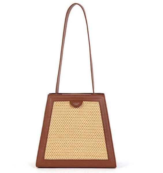 画像1: Western style one-shoulder diagonal bag shoulder tote bag　 ウエスかごタンスタイル籠かごトートショルダーバッグ (1)