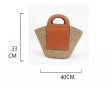 画像8: woven cabbage basket bag  tote bag　 キャベツバスケット籠かごトートバッグ ビーチバッグ (8)