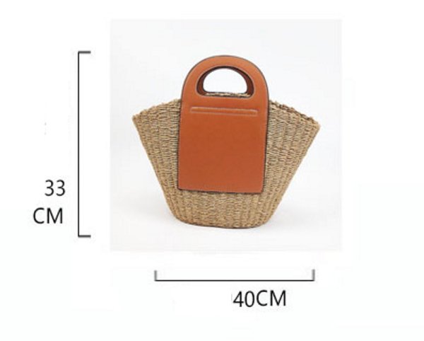 画像8: woven cabbage basket bag  tote bag　 キャベツバスケット籠かごトートバッグ ビーチバッグ (8)