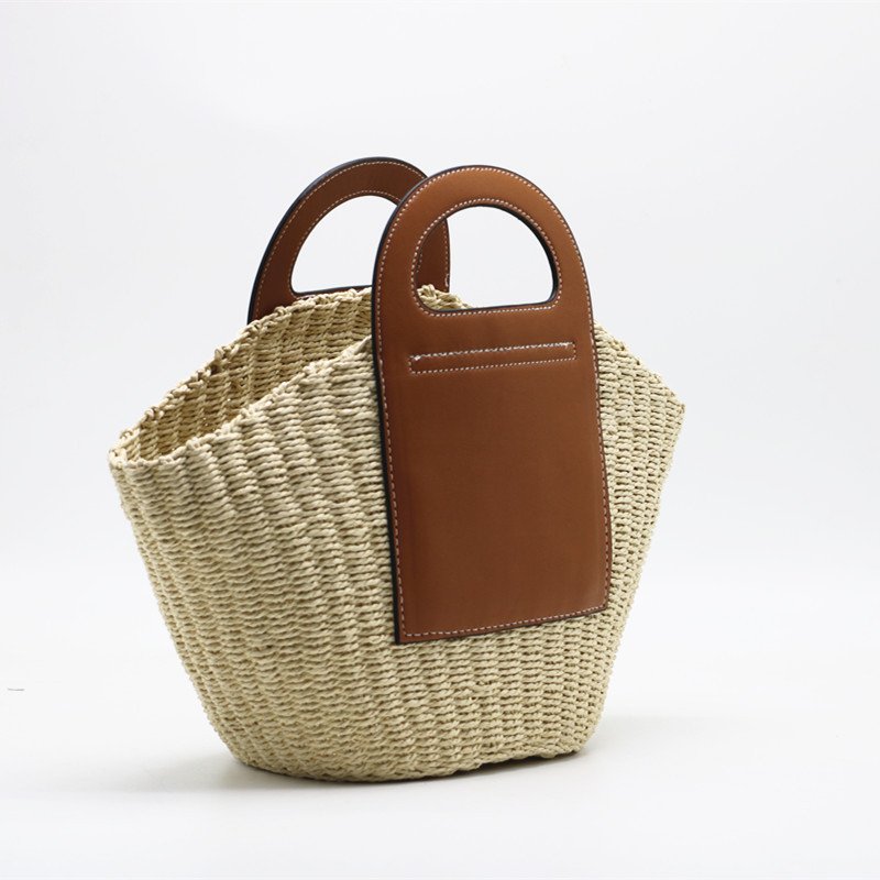 画像5: woven cabbage basket bag  tote bag  キャベツバスケット籠かごトートバッグ ビーチバッグ (5)