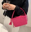 画像12: Square straw bag  one handle bag  tote bag　 スクエア籠かごワンハンドルトートショルダーバッグ (12)