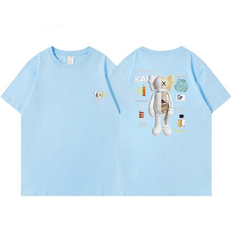 画像12: kaws Human body model short sleeve  t-shirts  　ユニセックス 男女兼用カウズハーフヒューマンボディプリントTシャツ (12)