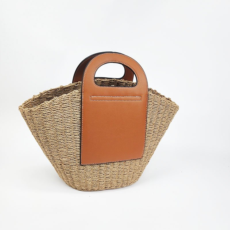画像7: woven cabbage basket bag  tote bag  キャベツバスケット籠かごトートバッグ ビーチバッグ (7)