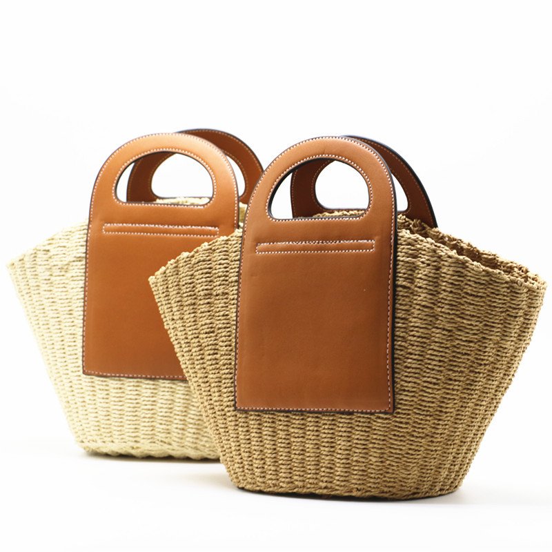 画像3: woven cabbage basket bag  tote bag  キャベツバスケット籠かごトートバッグ ビーチバッグ (3)
