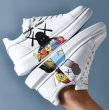 画像6:  kaws & Darth Vader Graphicsleather lace-up sneakers　男女兼用カウズ＆ダースベーダーグラフィックレザーレースアップスニーカー (6)