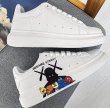 画像8:  kaws & Darth Vader Graphicsleather lace-up sneakers　男女兼用カウズ＆ダースベーダーグラフィックレザーレースアップスニーカー (8)