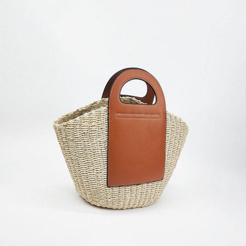 画像4: woven cabbage basket bag  tote bag  キャベツバスケット籠かごトートバッグ ビーチバッグ (4)