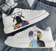 画像2:  kaws & Darth Vader Graphicsleather lace-up sneakers　男女兼用カウズ＆ダースベーダーグラフィックレザーレースアップスニーカー (2)