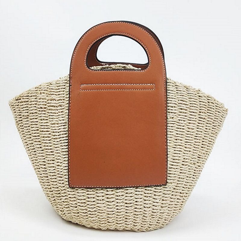 画像2: woven cabbage basket bag  tote bag  キャベツバスケット籠かごトートバッグ ビーチバッグ (2)