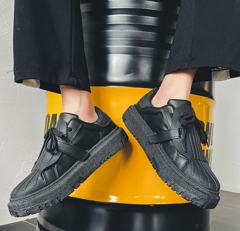 画像4: men's shell head lace-up sneakers  男女兼用ユニセックス レザーレースアップシェルヘッドスニーカー (4)