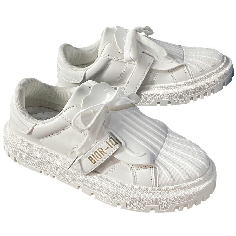 画像3: men's shell head lace-up sneakers  男女兼用ユニセックス レザーレースアップシェルヘッドスニーカー (3)