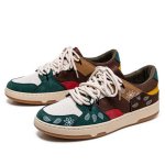 画像1: Paisley colorful lace-up sneakers　 男女兼用ユニセックス ペイズリーカラフル レースアップスニーカー (1)