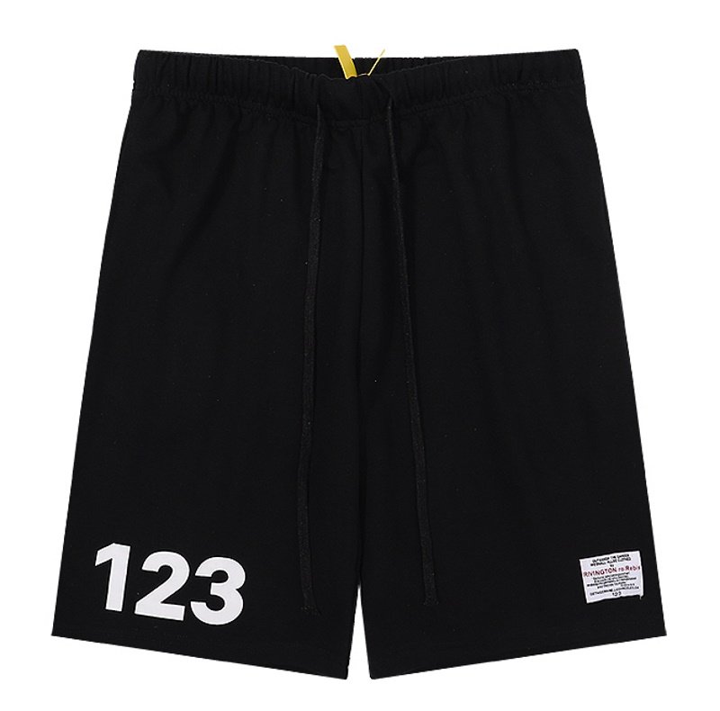 画像1: Unisex  Number 123 basic half pants 　ユニセックス １２３ナンバーベーシックハーフパンツ　ショートパンツ スウェットパンツ  (1)