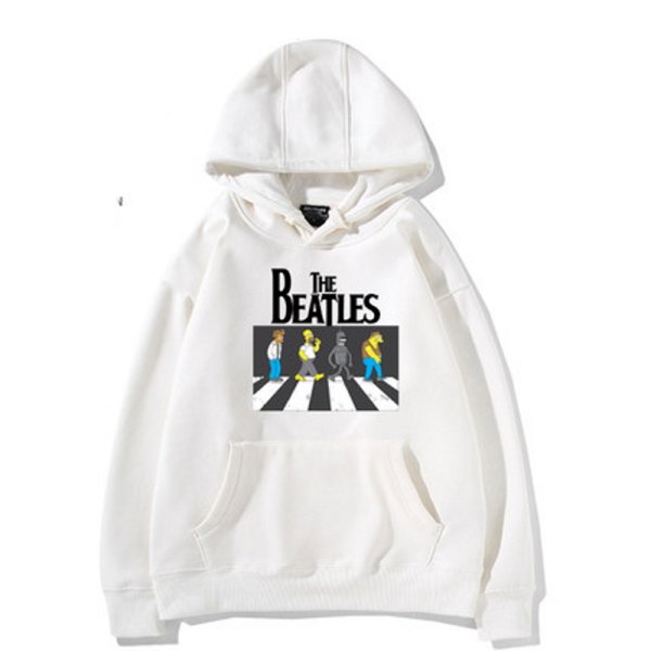 画像2: The Simpsons x Beatles Hoodie Long Sleeve hoodie  ユニセックス 男女兼用シンプソンズ×ビートルズフーディフーディーパーカー (2)
