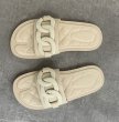 画像2: metal chain flat sandals  slippers　チェーン付きフラットサンダルスリッパ    (2)