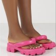 画像7: Chunky sole platform tongue sandals slippers  　ユニセックス男女兼用チャンキーソールプラットフォーム厚底トングサンダルスリッパ    (7)