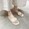 画像7: metal chain flat sandals  slippers　チェーン付きフラットサンダルスリッパ    (7)
