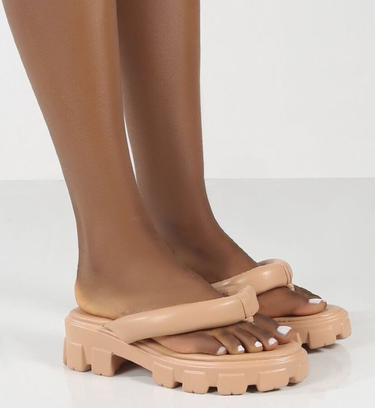 画像8: Chunky sole platform tongue sandals slippers  　ユニセックス男女兼用チャンキーソールプラットフォーム厚底トングサンダルスリッパ    (8)