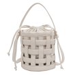 画像2: Woven bucket bagTote shoulder Bag 　編み込みレザーバケットショルダートートバッグ (2)