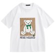 画像1: teddy bear printing t-shirts  　ユニセックス 男女兼用テディーベア 熊クマプリントTシャツ (1)