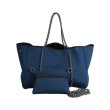 画像7: Wet material Punched Neoprene Tote shoulder Bag 　ウエットネオプレーンショルダートートバッグ ママバッグ (7)