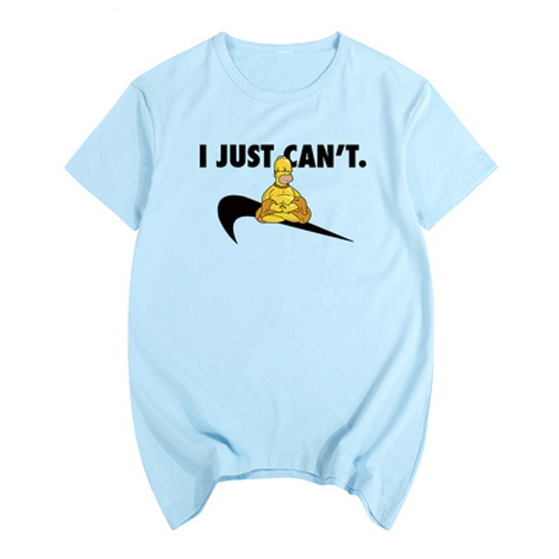 画像8: i just can't meditation homer simpson printing t-shirts  　ユニセックス 男女兼用i just can't 瞑想ホーマーシンプソンプリントTシャツ (8)