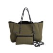 画像8: Wet material Punched Neoprene Tote shoulder Bag 　ウエットネオプレーンショルダートートバッグ ママバッグ (8)