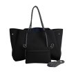 画像9: Wet material Punched Neoprene Tote shoulder Bag 　ウエットネオプレーンショルダートートバッグ ママバッグ (9)