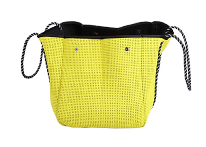 画像12: Wet material Punched Neoprene Tote shoulder Bag  ウエットネオプレーンショルダートートバッグ ママバッグ (12)