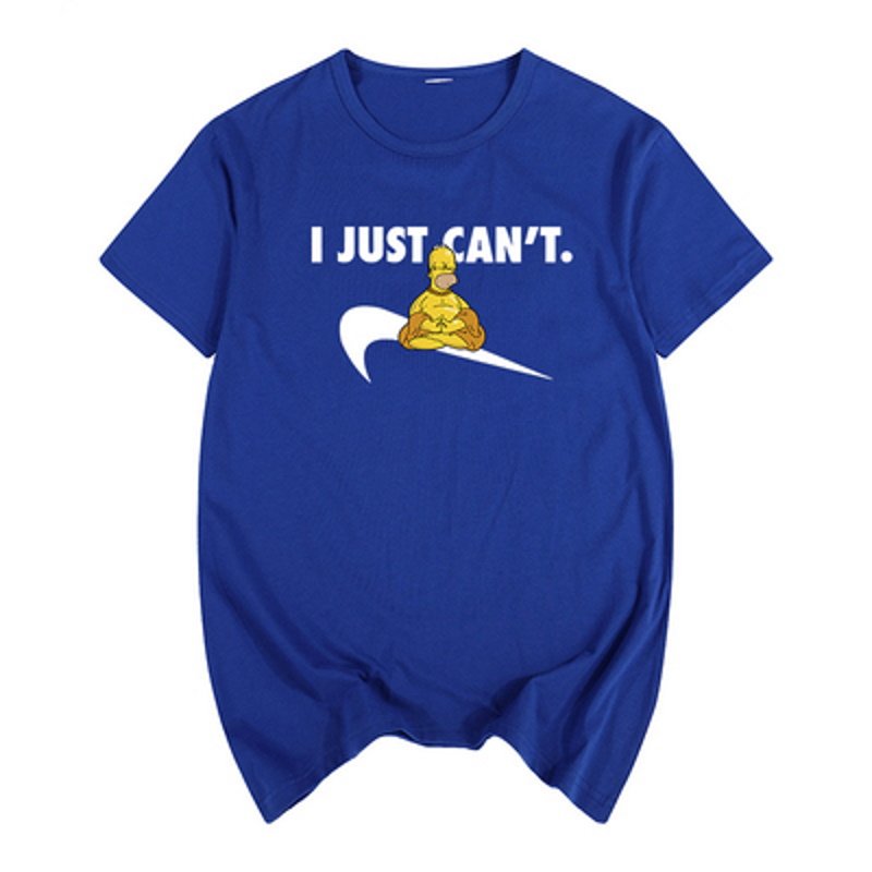 画像15: i just can't meditation homer simpson printing t-shirts  　ユニセックス 男女兼用i just can't 瞑想ホーマーシンプソンプリントTシャツ (15)