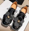 画像5: women's Lace-up leather oxford shoes with big flower motif Pumps　ビックフラワーモチーフ付きレースアップレザーオックスフォードシューズ パンプス (5)