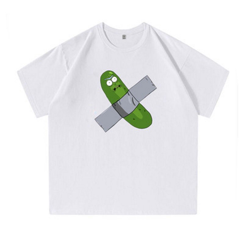 画像3: Rick and Morty Cucumber t-shirts   ユニセックス 男女兼用リックとモーティきゅうりプリント Tシャツ (3)