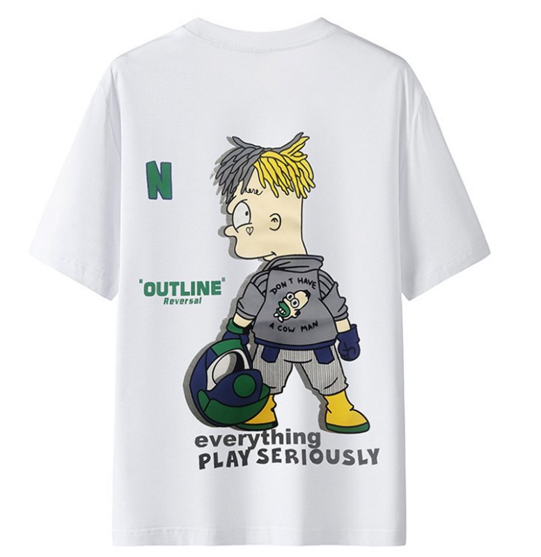 画像2: Simpson & Boy t-shirts  　ユニセックス 男女兼用バートシンプソンプリント Tシャツ (2)